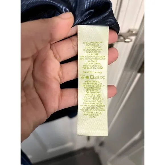 Sigrid Olsen Blue Velvet Swing Jacket Size Large - Picture 4 of 6